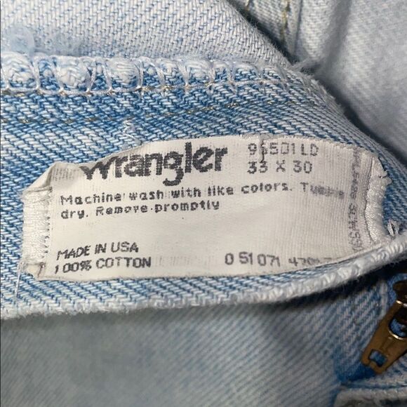 Wrangler Blue Straight Jeans Classic Style - Picture 10 of 10